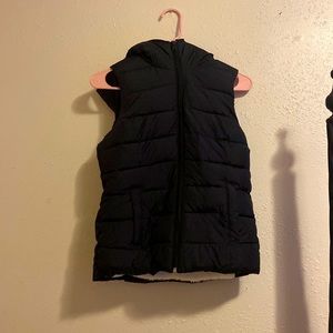 from hollister, size xs fuzzy on the inside.